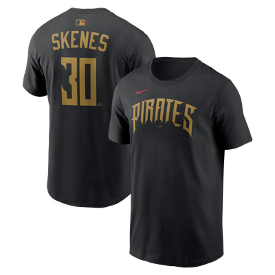 Paul Skenes Pittsburgh Pirates Nike Men's 2026 City Connect Name & Number T-Shirt - Black